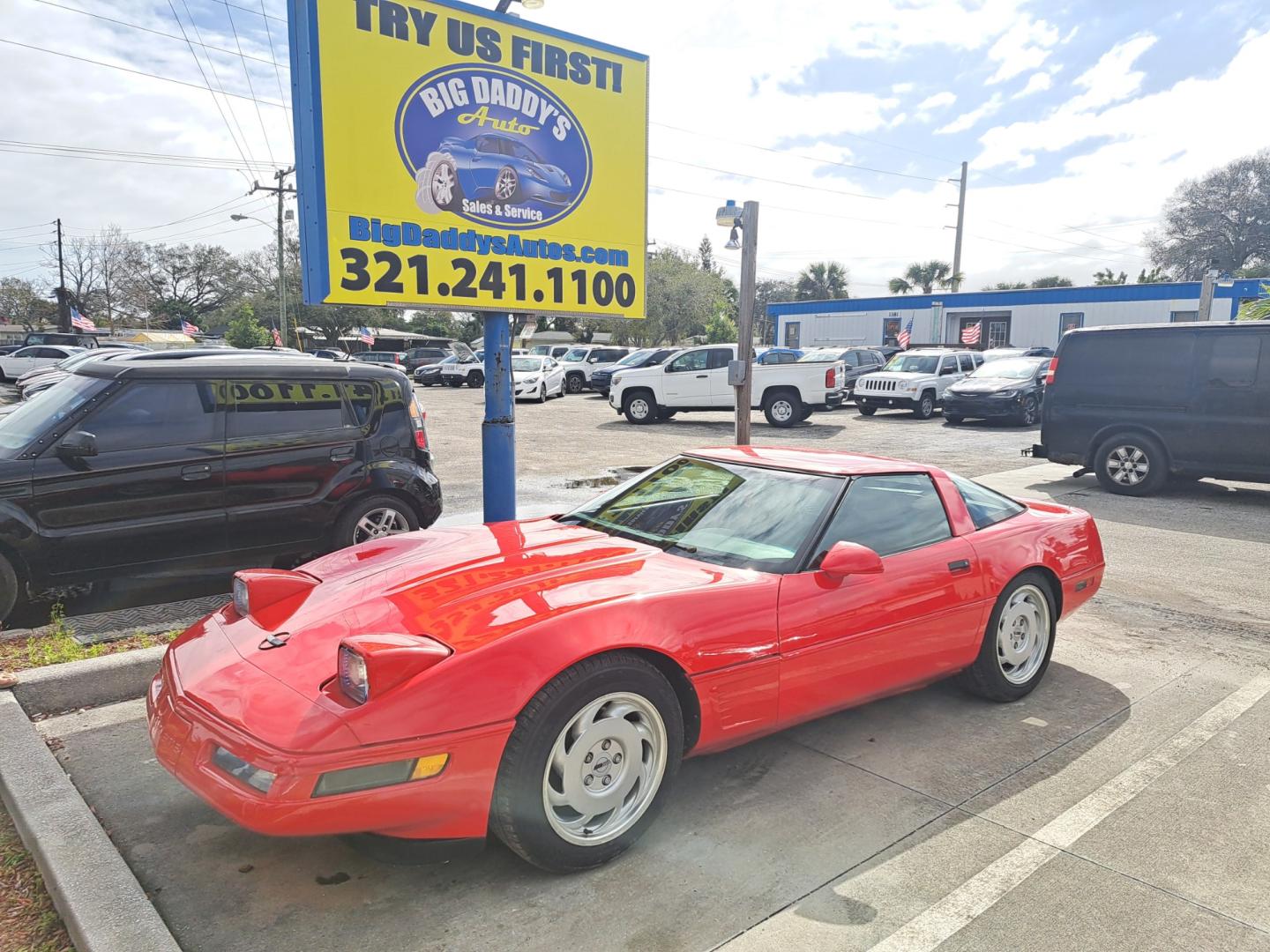 1995 RED /BLACK Chevrolet Corvette Coupe (1G1YY22PXS5) with an 5.7L V8 OHV 12V engine, AUTOMATIC transmission, located at 1181 Aurora Rd, Melbourne, FL, 32935, (321) 241-1100, 28.132914, -80.639175 - Photo#0